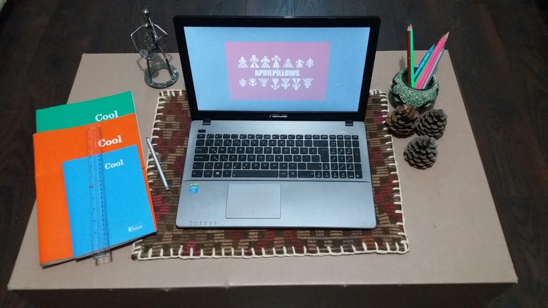 Rug Desk Padpersonalized Custom Kilim Desk Matwool Desk Etsy
