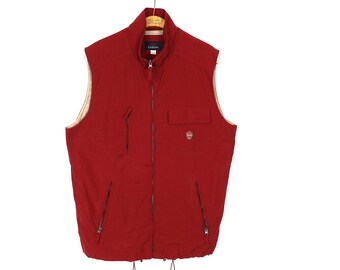 Maroon Waistcoat  Red Vest Mens Fisherman Hunter Sports Unisex Bordaux Punk Surf Garage Rock & Roll  Country Texas Vest Large to XL