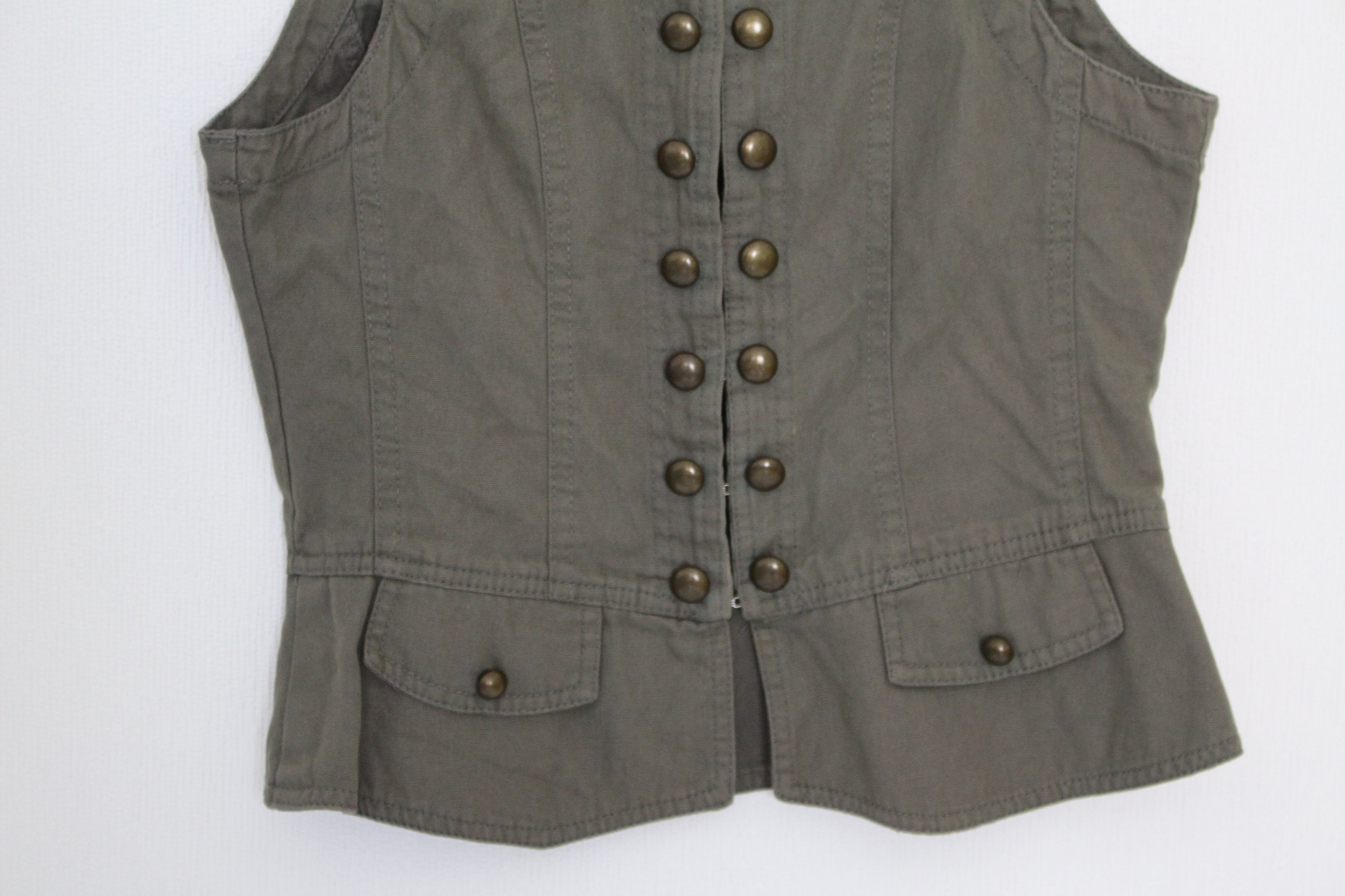 Military Vest Khaki Marching Band Vest Women's Cotton Vest Etsy