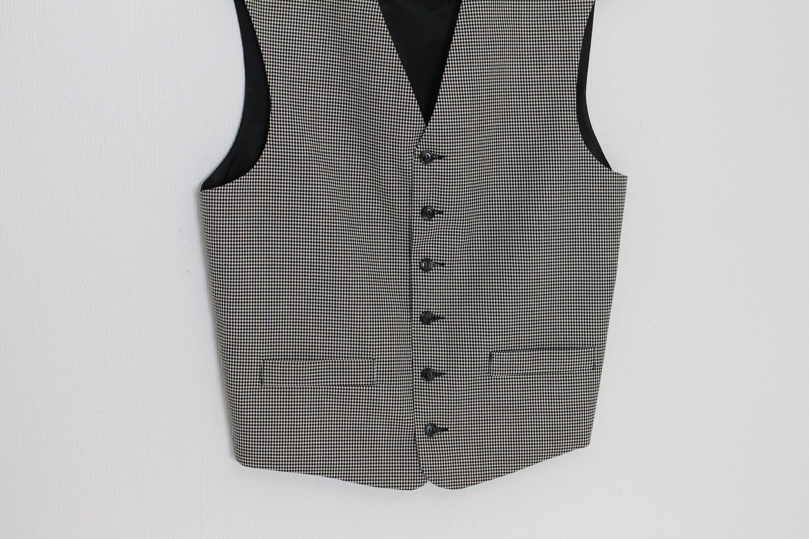 Checkered Mens Vest Black White Formal Waistcoat Plaid Etsy