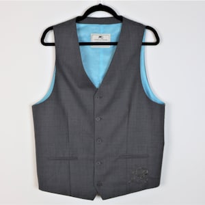 Grijze Heren Vest STEMMINGEN VAN NOORWEGEN Mens Grijs gilet Heren Steampunk Vest Check Vest Kantoor Vest Country Vest Maat groot