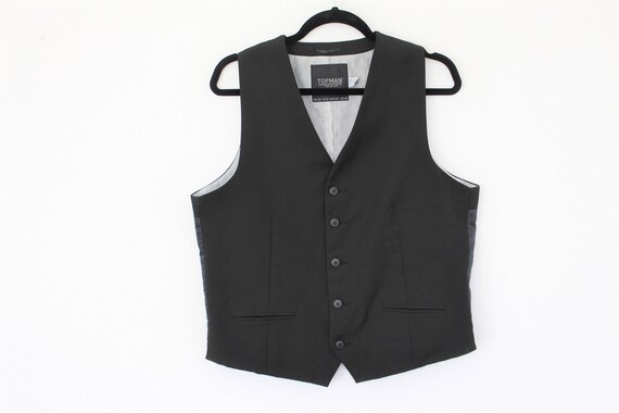 Classic Gray Vest Wedding Office Waistcoat Mens Fo