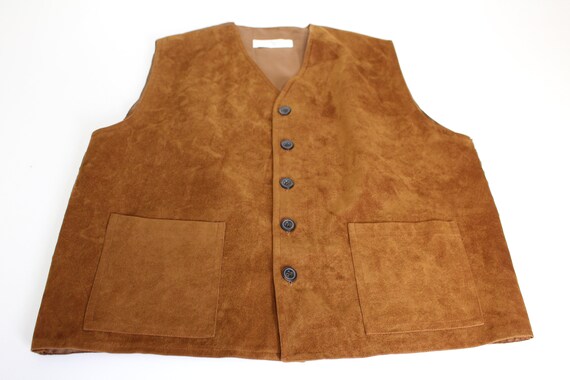 Brown Faux Leather Vest main image 0
