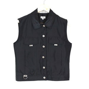 Black Vest Womens Black Waistcoat Festival Steampunk Formal Waistcoat Medium Size