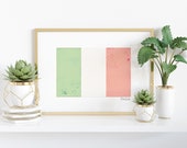 Watercolor Italian Flag Printable - Heritage - Ancestry