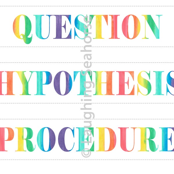 Printable Rainbow Science Project Labels