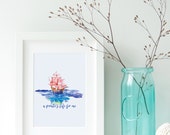 Yo Ho Yo Ho, a Pirate's Life for Me Watercolor Printable | Gasparilla Printable Art
