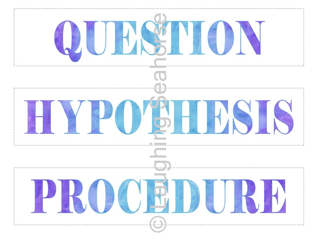 Printable Blue Watercolor Science Project Labels - Etsy