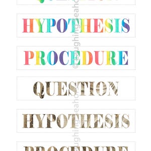 CUSTOM Printable Science Project Labels - Etsy
