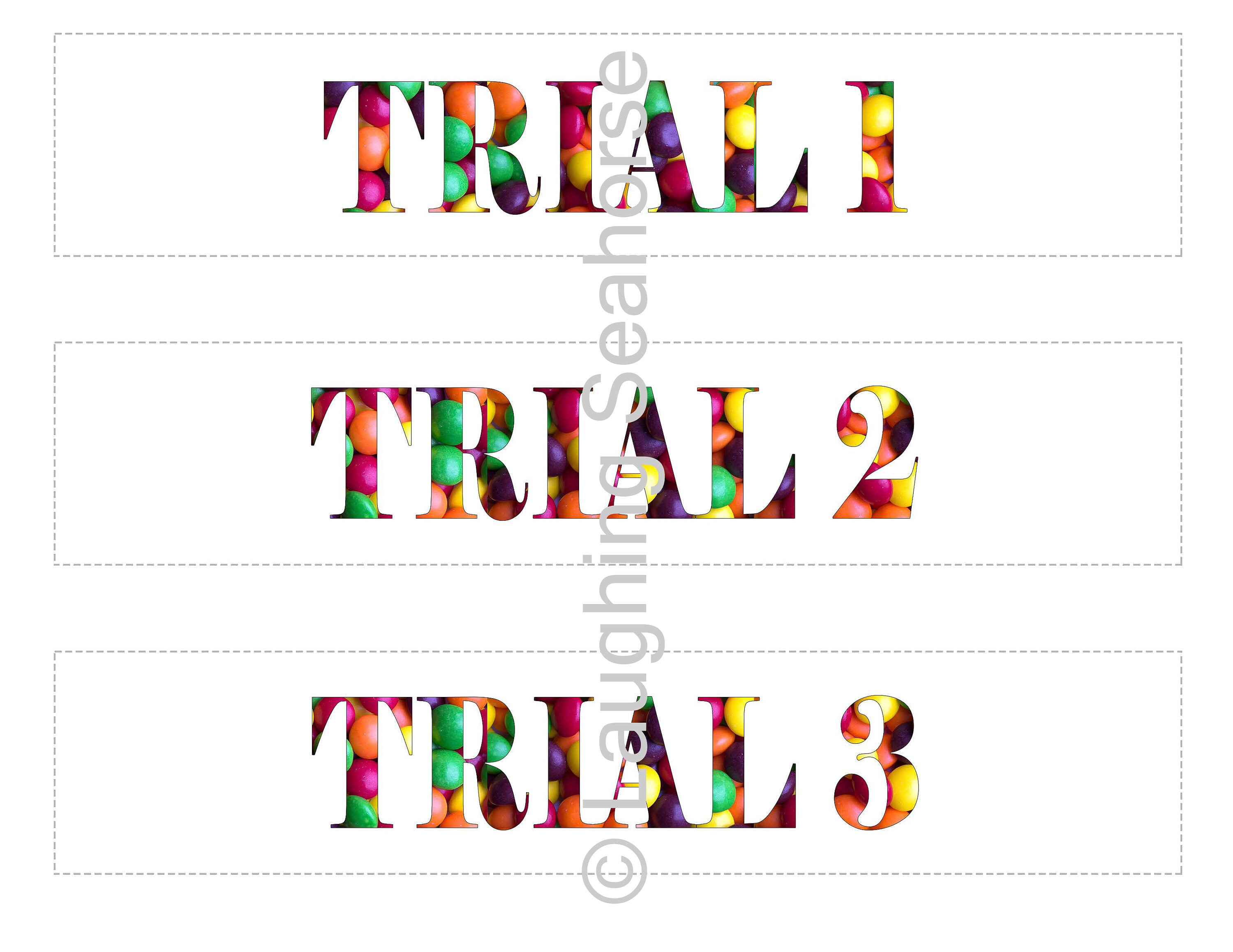 Printable Colorful Candy Pieces Science Project Labels - Etsy