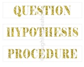 Printable Glitter Science Project Labels