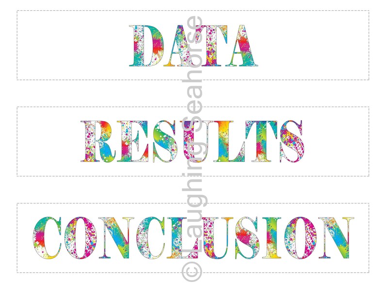 Printable Colorful Rainbow Paint Splatter Science Project Labels - Etsy