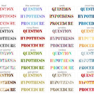 CUSTOM Printable Science Project Labels - Etsy