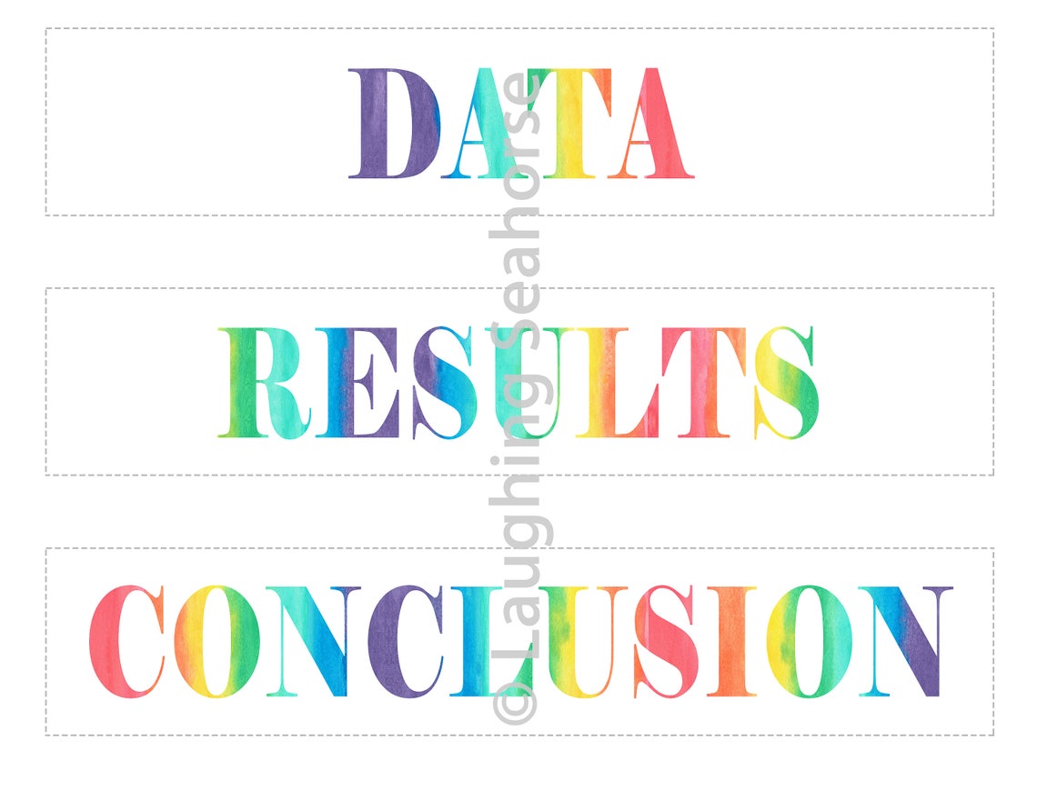 Printable Rainbow Science Project Labels - Etsy