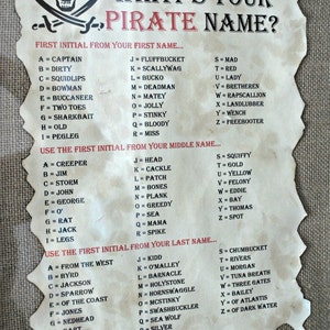 What's Your Pirate Name Printable Gasparilla image 1