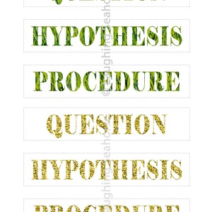 CUSTOM Printable Science Project Labels - Etsy