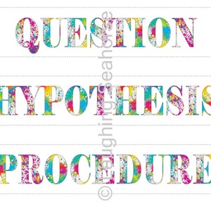 Printable Colorful Rainbow Paint Splatter Science Project Labels