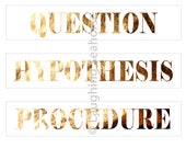 Printable Metallic Copper Science Project Labels