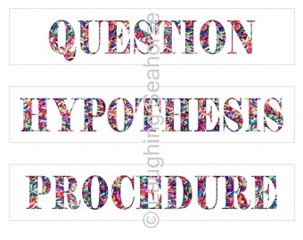 Printable Colorful Rainbow Sprinkles Science Project Labels