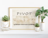 Friends PIVOT! Couch - Watercolor Printable