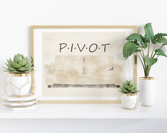 Freunde SCHWENK! Couch - Aquarell druckbar
