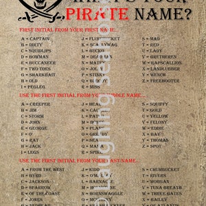 What's Your Pirate Name Printable Gasparilla image 2