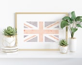 Watercolor United Kingdom Flag Printable - England, Great Britain, Northern Ireland, Scotland, Wales - Heritage - Ancestry