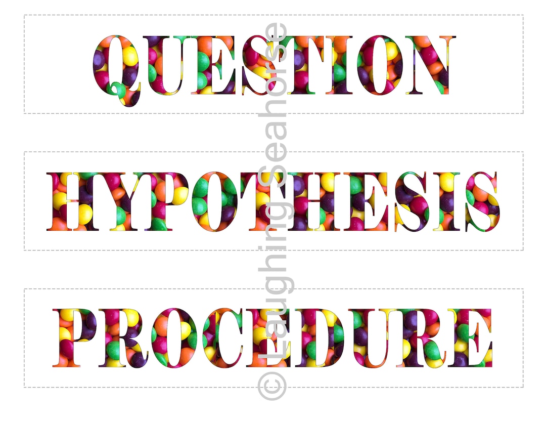 Printable Colorful Candy Pieces Science Project Labels - Etsy