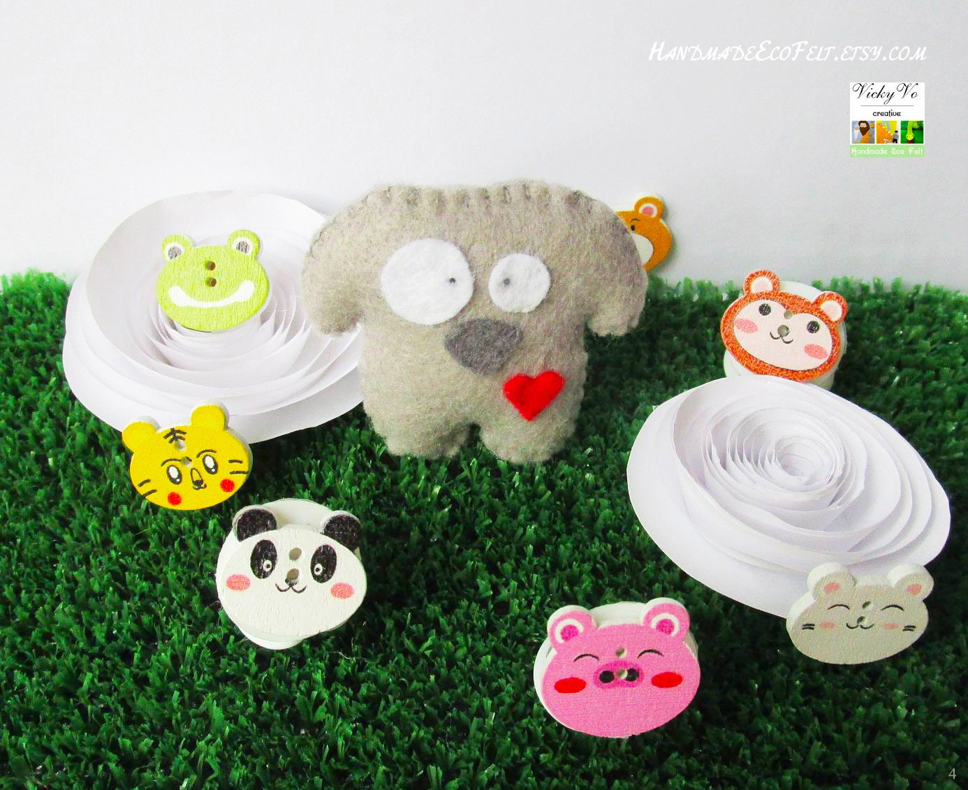 Set cute CAT and DOG pattern PDF. Felt plush stuffed small Etsy