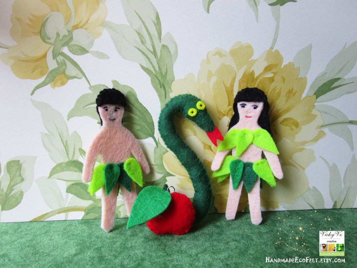 Bible Stories Toys Adam And Eve Pattern Pdf Felt Soft Plush Etsy