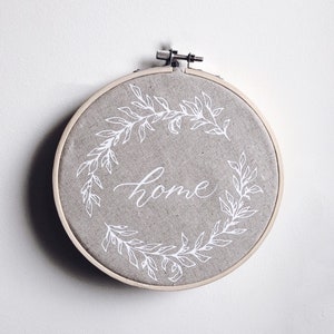 Embroidery hoop home decor / calligraphy interior decor / home sign image 1