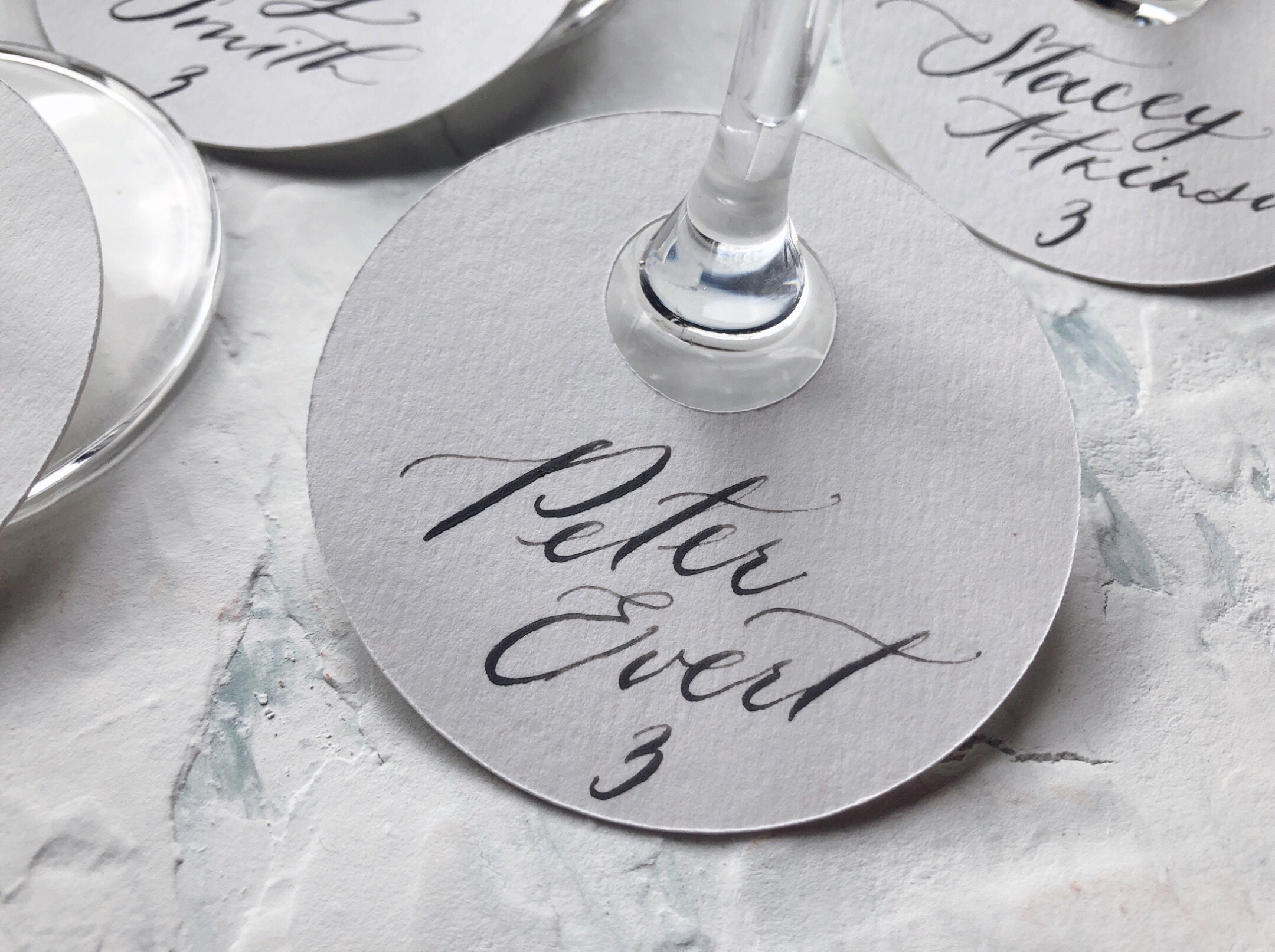 Blank champagne flute escort cards | Etsy