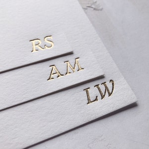 Gold note cards / personalised correspondence cards gold powdered image 7