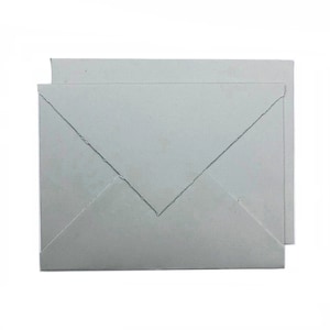 Envelopes de papel cinza claro feitos à mão - A5