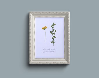 押し花ウォールアート - フレームなし A5