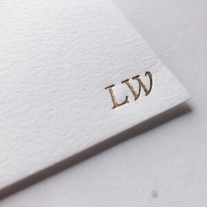 Gold note cards / personalised correspondence cards gold powdered image 3