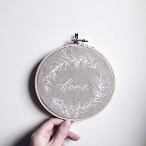 Embroidery hoop home decor / calligraphy interior decor / home sign image 2