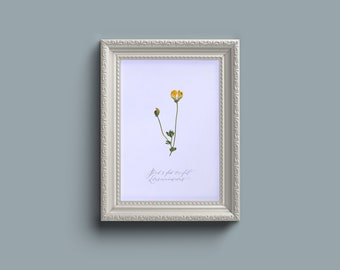 Pressed flower wall art - unframed A5