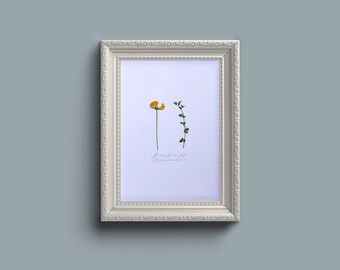 押し花ウォールサイン - フレームなし A4