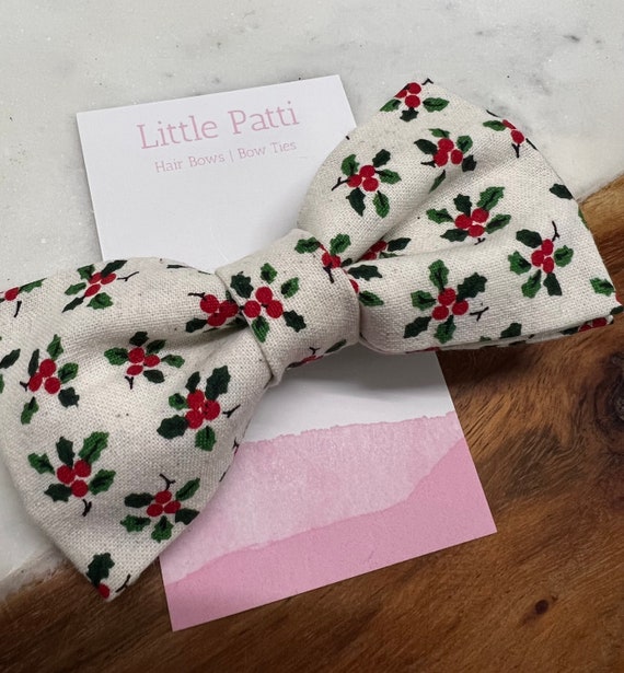 christmas clip on bow tie