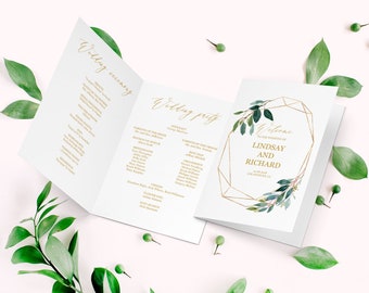 wedding reception program template