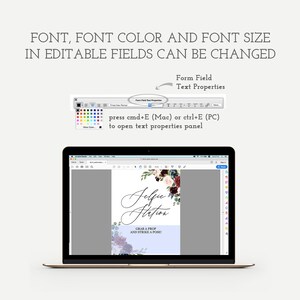 Selfie Station Sign Printable Marsala Burgundy Blush Navy - Etsy