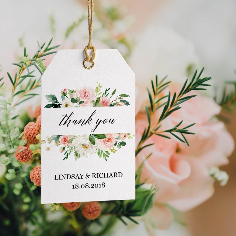 thank you tags editable template printable gift tags pdf etsy