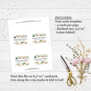 Food Labels Template Editable Printable Food Tag Template - Etsy