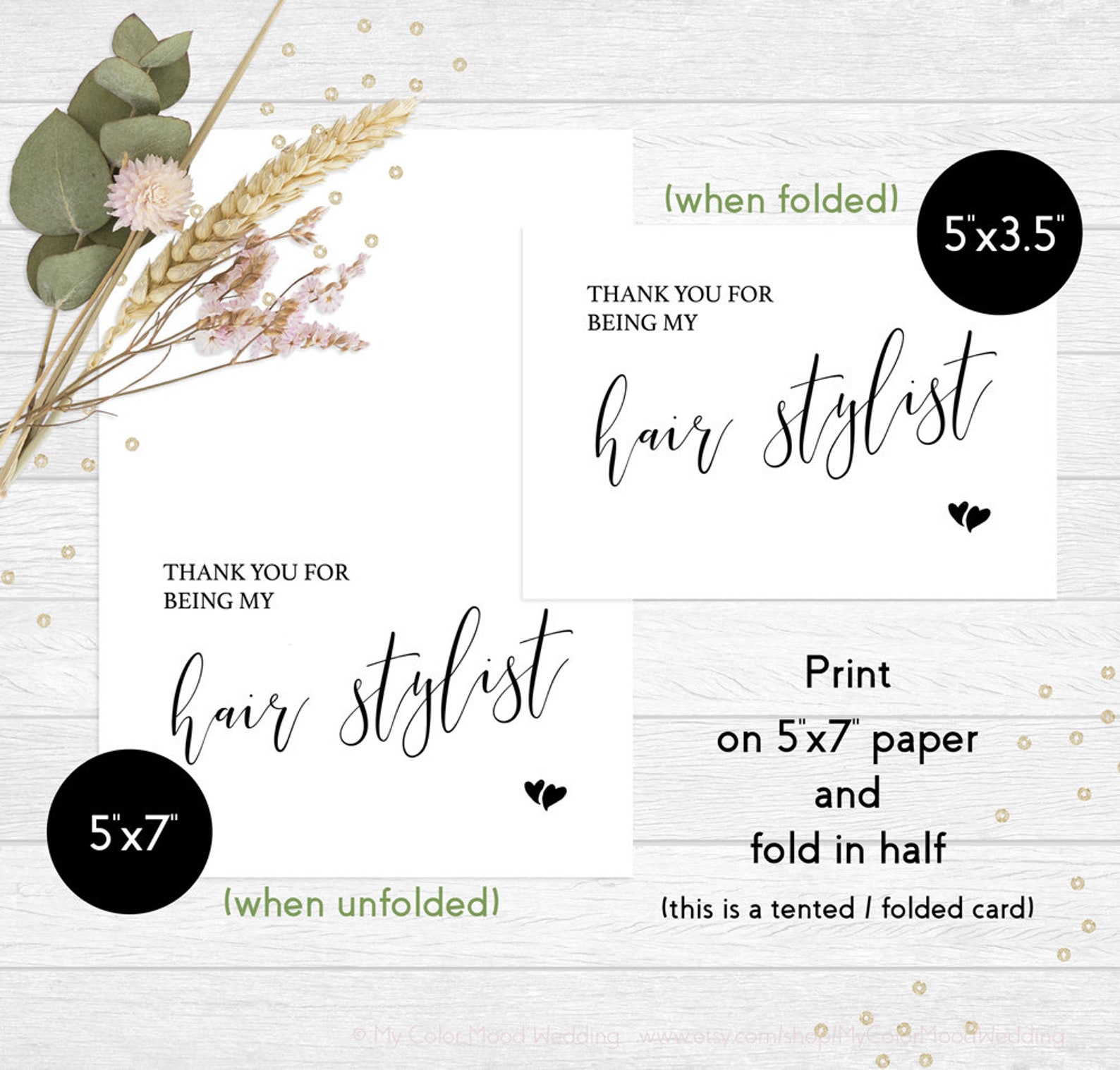 Wedding Thank You Note Thank You for Being My Hair Stylist Etsy