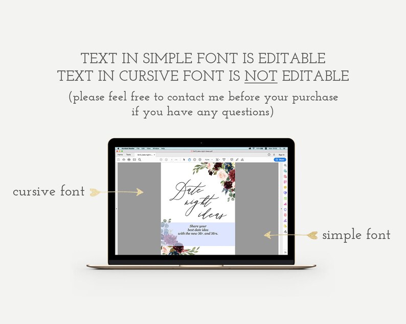 Date Night Ideas Sign and Cards Burgundy Navy Blush Wedding Etsy