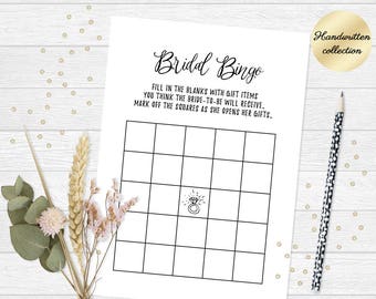 Bingo cards, Printable bridal shower bingo game, Printable bingo cards, Bridal bingo, Gift bingo, Wedding bingo cards 5x7, Wedding downloads