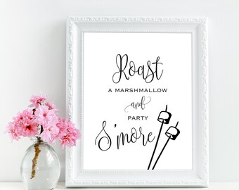 Wedding Smore bar sign, Printable wedding sign, Decor for Smores bars, Smores candy bar sign, Smores party decoration, Smore cookie bar sign