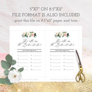 How Old Was the Bride Bridal Shower Game Printable Bridal - Etsy
