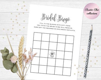 Printable bingo cards, Bridal shower gift bingo, Printable bingo game, Wedding bingo, Wedding bingo cards 5x7, Printable bridal shower bingo